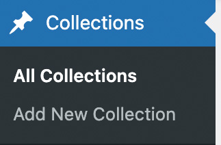 Collections menu button
